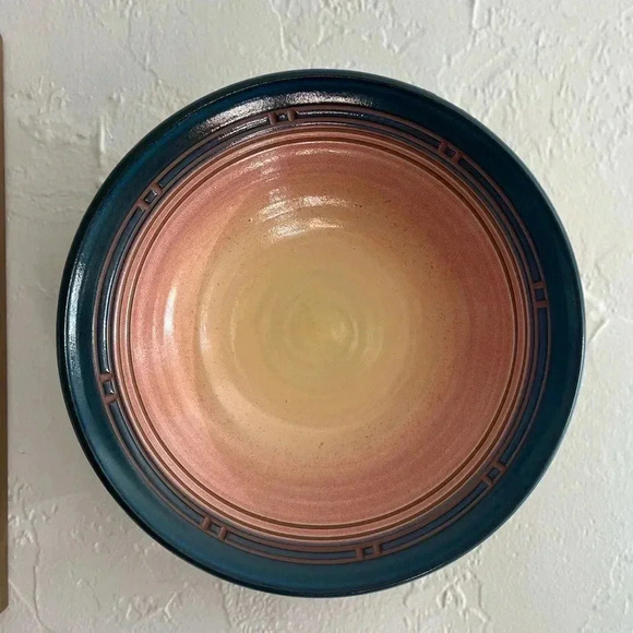 Handcrafted Pottery Wall Plate 14” Ceramic Decorative Plate artist signed - Picture 7 of 8